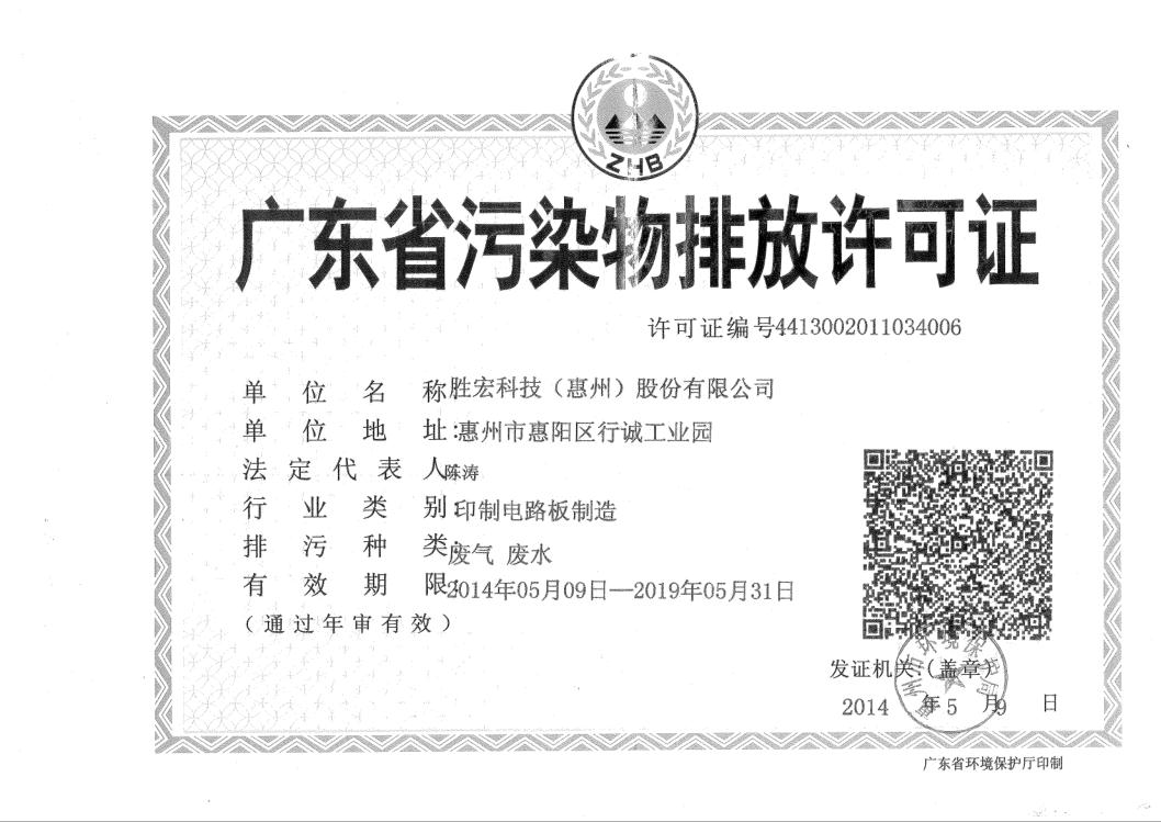 信息公开：尊龙时凯科技2015-2019年排污许可证